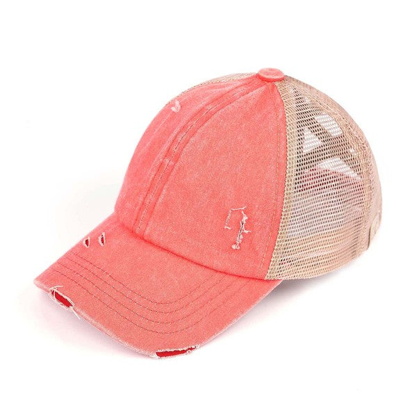 Kid Washed Denim Pony Cap