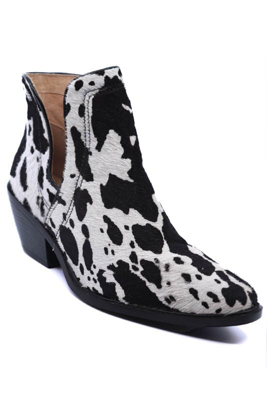 Western Cut Out Animal Hair Booties