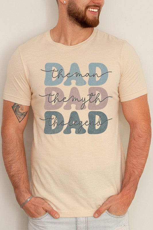 Father's Day Dad The Myth Soft Colored Stack Tee