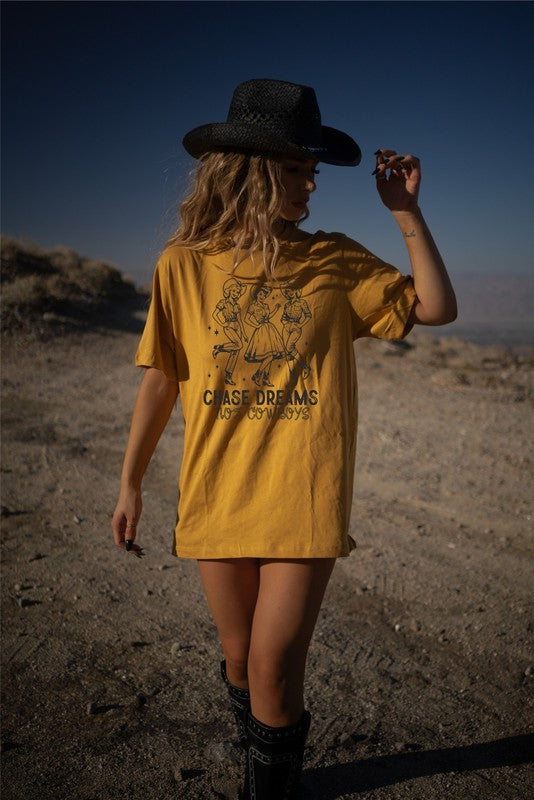 Chase Dreams Not Cowboys Western Graphic Tee