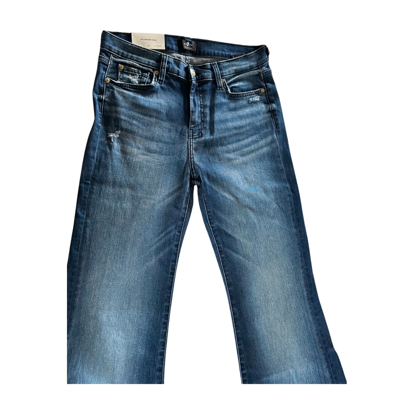 7FAM Dojo Tailorless Jeans In Lake Blue - Style #7U15S44A