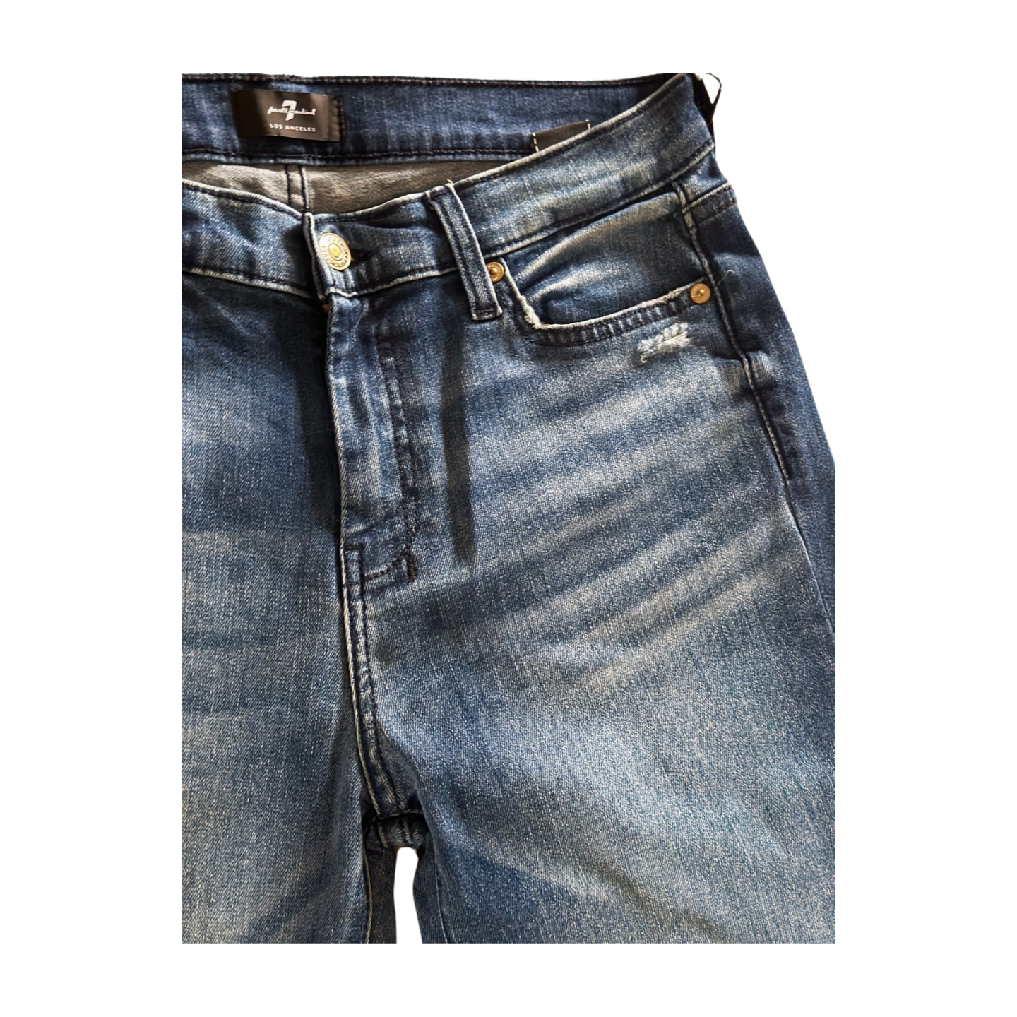 7FAM Dojo Tailorless Jeans In Lake Blue - Style #7U15S44A