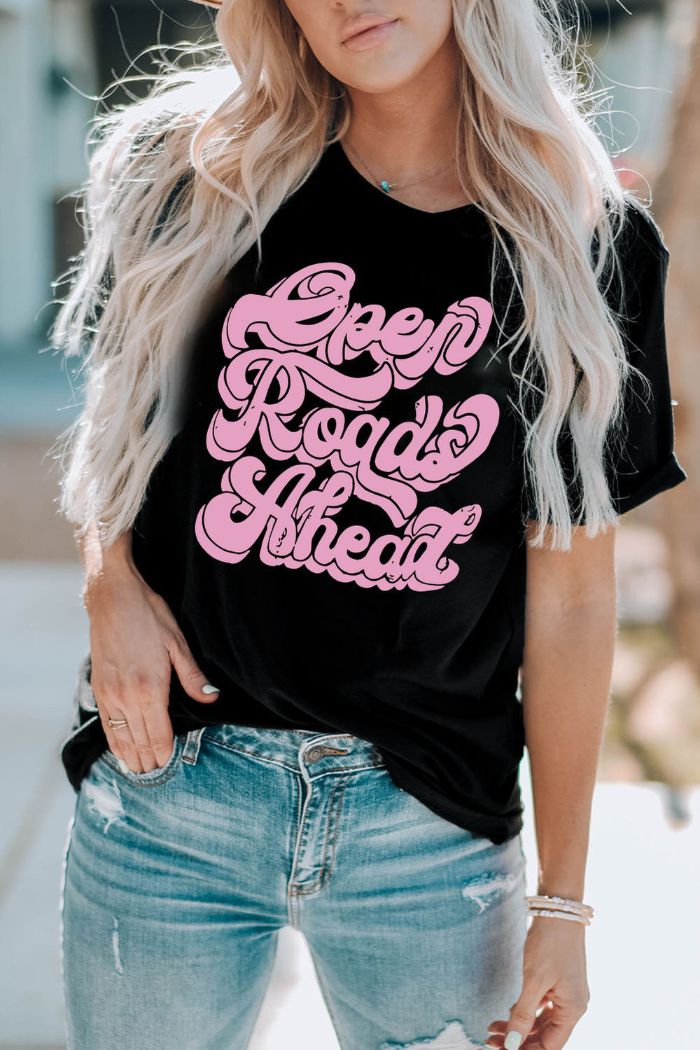 OPEN ROADS AHEAD Graphic Tee