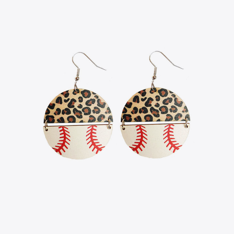 Wild Sport Diva Wooden Dangle Earrings