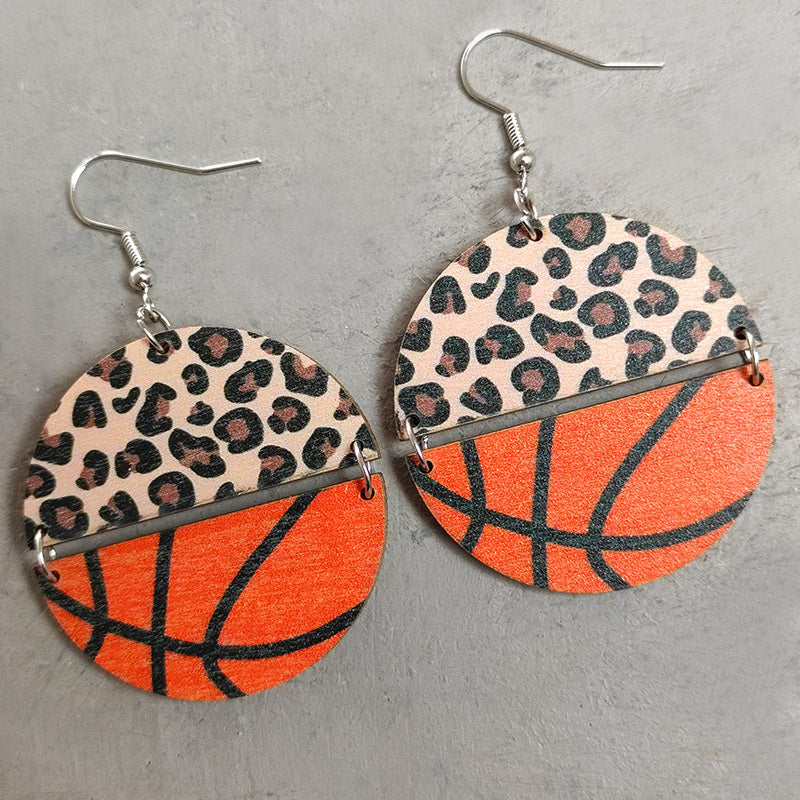 Wild Sport Diva Wooden Dangle Earrings