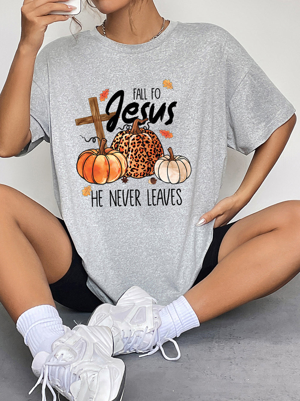 Fall to Jesus Graphic T-Shirt