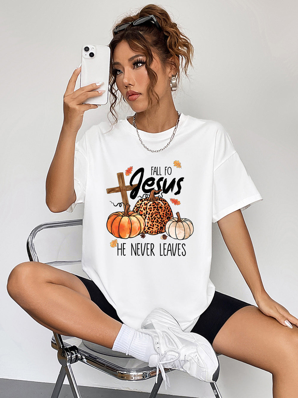 Fall to Jesus Graphic T-Shirt