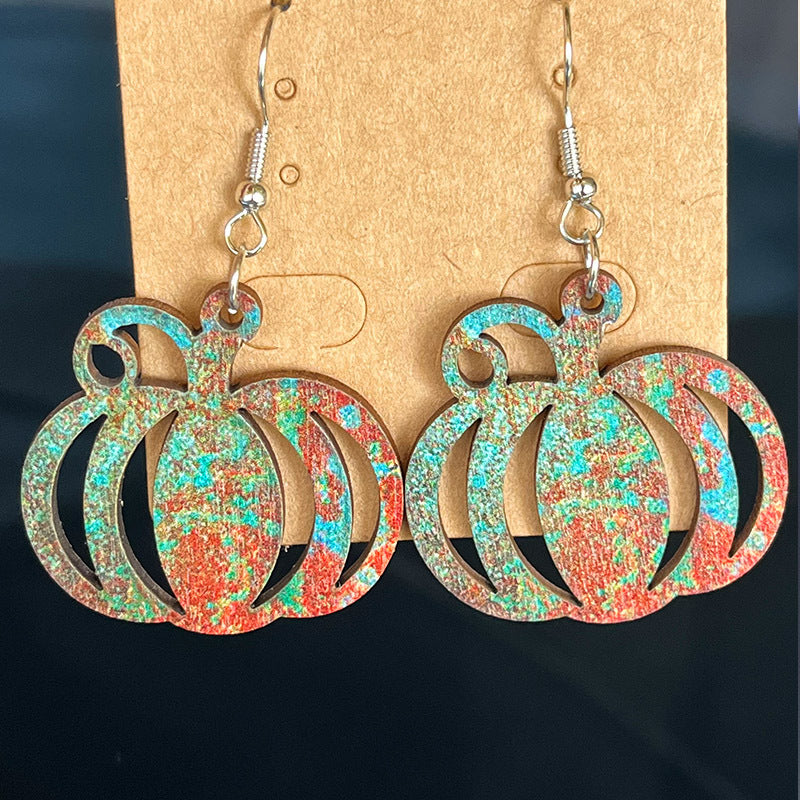 Fall Wooden Dangle Earrings