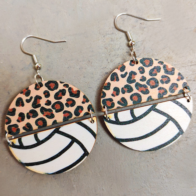 Wild Sport Diva Wooden Dangle Earrings